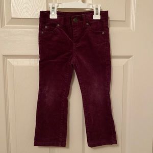 Janie & Jack Boys Cranberry Cords - Size 3